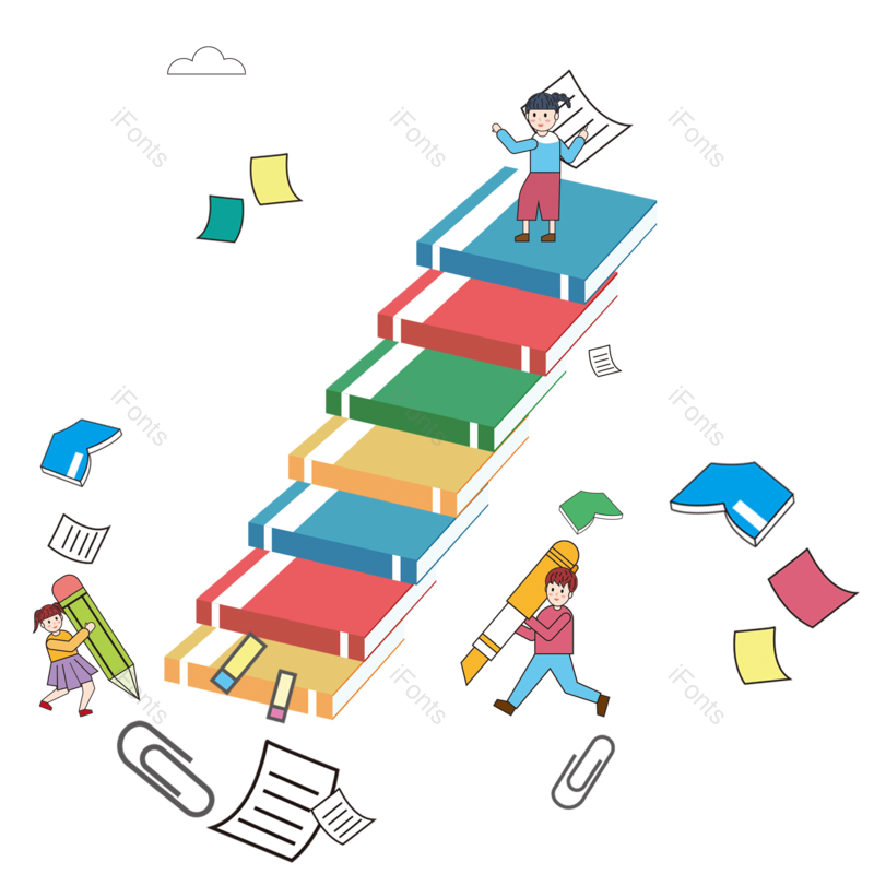 学习图片,书本元素,教育PNG,免抠素材